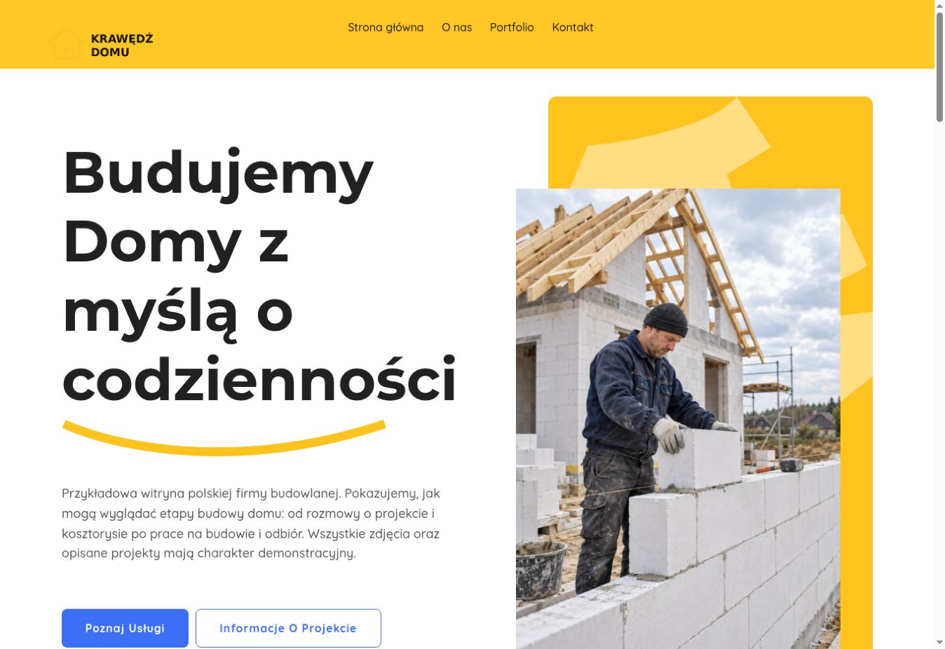 Podgląd strony internetowej Krawędź Domu